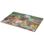 Bullmastiff Holiday Baking: Feestelijke Kerst Snijplank (Hoek)