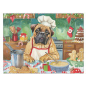 Bullmastiff Holiday Baking: Feestelijke Kerst Tafelkleed (Voorkant (Horizontaal))