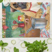 Bullmastiff Holiday Baking: Feestelijke Kerst Theedoek (Gevouwen)