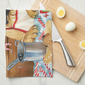 Bullmastiff Holiday Baking: Feestelijke Kerst Theedoek (Quarter Fold)