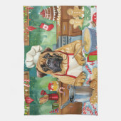 Bullmastiff Holiday Baking: Feestelijke Kerst Theedoek (Verticaal)
