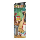Bullmastiff Holiday Baking: Feestelijke Kerst Thermosbeker (Gedraaid links)