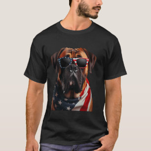 Bullmastiff Hond 4 juli Amerikaanse Onafhankelijkh T-shirt