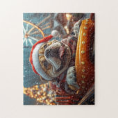 Bullmastiff Hond Achterbaan Kerst  Legpuzzel (Verticaal)