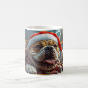 Bullmastiff Hond Achteruitrijden Kerstmis  Koffiemok