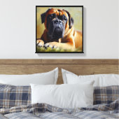 Bullmastiff-hond Canvas Afdruk (Insitu (Slaapkamer))