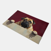 Bullmastiff Hond deurmat Kunst (Schuin)