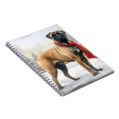 Bullmastiff Hond in Sneeuw Kerstmis Notitieboek (Rechterzijde)