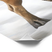 Bullmastiff Hond in Sneeuw Kerstmis Perfect Poster (Hoek)