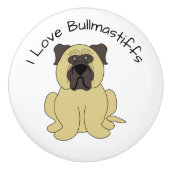 Bullmastiff-hond ontwerp keramische knop (Voorkant)