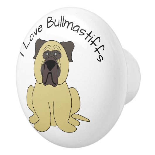 Bullmastiff-hond ontwerp keramische knop (Rechts)