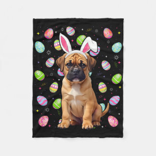 Bullmastiff Hond Paaseieren Hunt Bunny Ear Bullmas Fleece Deken