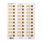Bullmastiff-hond retouradreslabel etiket (Full Sheet)