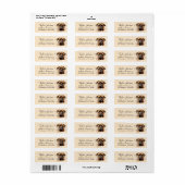 Bullmastiff-hond retouradreslabel etiket (Full Sheet)