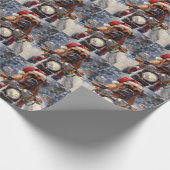 Bullmastiff Hond Rijden Motorfiets Kerstmis Cadeaupapier (Hoek)