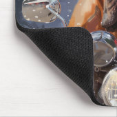 Bullmastiff Hond Rijden Motorfiets Kerstmis Muismat (Hoek)