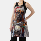 Bullmastiff Hond Rijden Motorfiets Kerstmis Schort (Insitu)