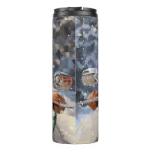 Bullmastiff Hond Rijden Motorfiets Kerstmis Thermosbeker (Achterkant)