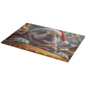 Bullmastiff Hond Roller Coaster Kerstmis  Snijplank (Hoek)