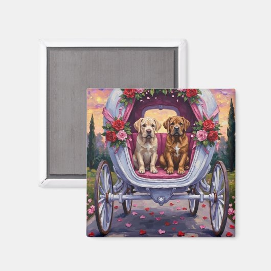 Bullmastiff hond Valentijnsdag Magneet (Voorkant / Achterkant)