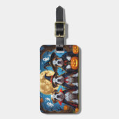 Bullmastiff Honden Pompoen Halloween Grappig Bagagelabel (Voorkant verticaal)