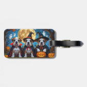 Bullmastiff Honden Pompoen Halloween Grappig Bagagelabel (Achterkant horizontaal)
