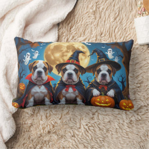 Bullmastiff Honden Pompoen Halloween Grappig Kussen