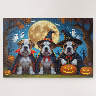 Bullmastiff Honden Pompoen Halloween Grappig Legpuzzel
