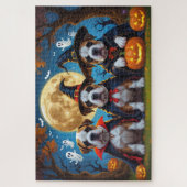 Bullmastiff Honden Pompoen Halloween Grappig Legpuzzel (Verticaal)