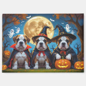 Bullmastiff Honden Pompoen Halloween Grappig Magneet (Voorkant)
