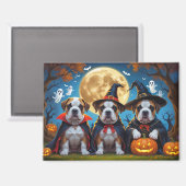 Bullmastiff Honden Pompoen Halloween Grappig Magneet (Voorkant / Achterkant)