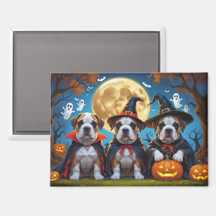 Bullmastiff Honden Pompoen Halloween Grappig Magneet