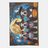 Bullmastiff Honden Pompoen Halloween Grappig Theedoek (Verticaal)