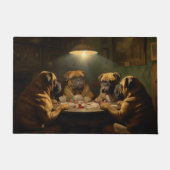 Bullmastiff Honden spelen Poker Art Deurmat (Voorkant)
