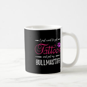 Bullmastiff Hondenliefhebber Tattoo Funny Dog Mom Koffiemok