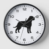Bullmastiff Hondenras Silhouette Clock (Voorkant)