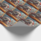 Bullmastiff Hondenroller Onderzetter Kerst Cadeaupapier (Hoek)