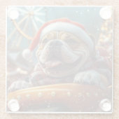Bullmastiff Hondenroller Onderzetter Kerst Glazen Onderzetter (Achterkant)