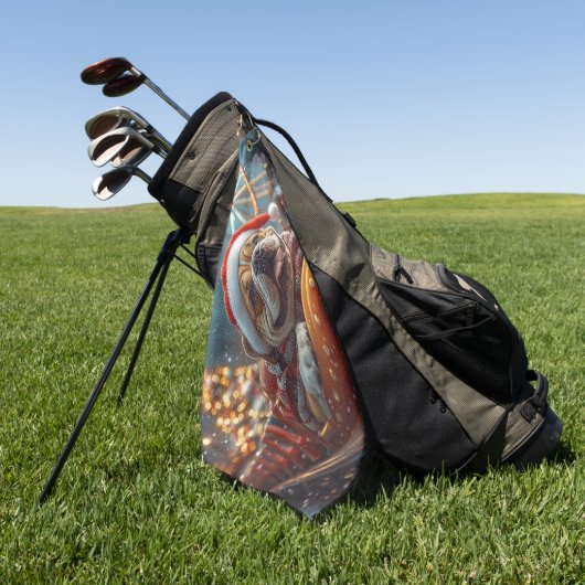 Bullmastiff Hondenroller Onderzetter Kerst Golfhanddoek (Groen)