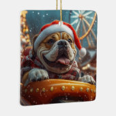 Bullmastiff Hondenroller Onderzetter Kerst Keramisch Ornament (Rechts)