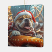 Bullmastiff Hondenroller Onderzetter Kerst Keramisch Ornament (Links)
