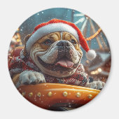 Bullmastiff Hondenroller Onderzetter Kerst Magneet (Voorkant)