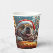 Bullmastiff Hondenroller Onderzetter Kerst Papieren Bekers (Achterkant)