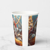 Bullmastiff Hondenroller Onderzetter Kerst Papieren Bekers (Rechts)