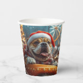 Bullmastiff Hondenroller Onderzetter Kerst Papieren Bekers (Voorkant)