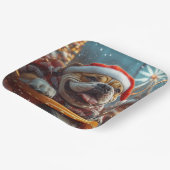 Bullmastiff Hondenroller Onderzetter Kerst Papieren Bordje (Gebogen)