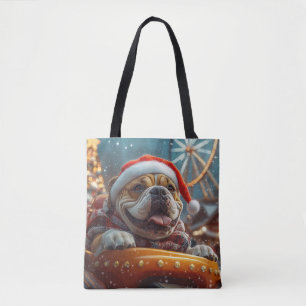 Bullmastiff Hondenroller Onderzetter Kerst Tote Bag