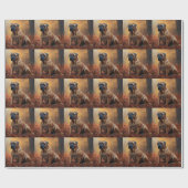 Bullmastiff in herfstbladeren Herfst Inspire Cadeaupapier (Vlak)