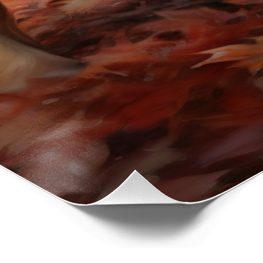 Bullmastiff in herfstbladeren Herfst Inspire Perfect Poster (Hoek)