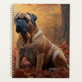 Bullmastiff in herfstbladeren Herfst Inspire Planner (Voorkant)